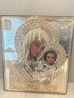 Ikone mit 925 Silber-Oklad