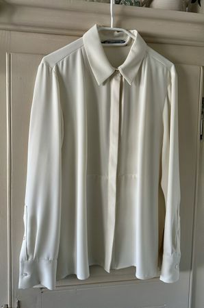 Chemisier Zara blanc cassé, taille XL
