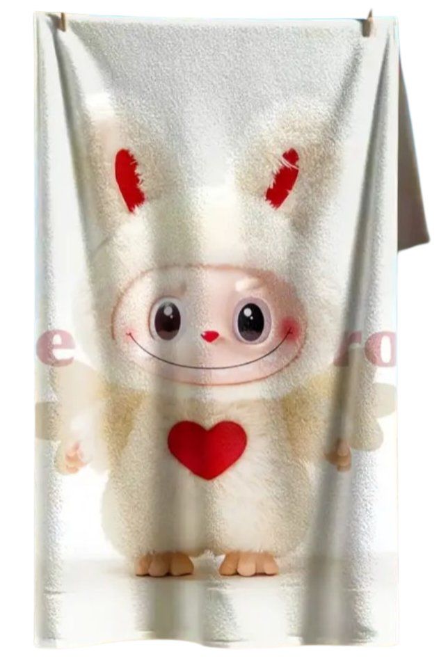 Teli da bagno: Linge de bain Labubu 75x150 cm – Nuovo e nell'imballaggio originale da St-Imier venduto da goodber