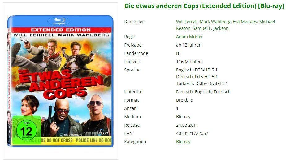Tutti i DVDs: Die etwas anderen Cops [Blu-ray] – Usato da Buchrain venduto da Sssschaller