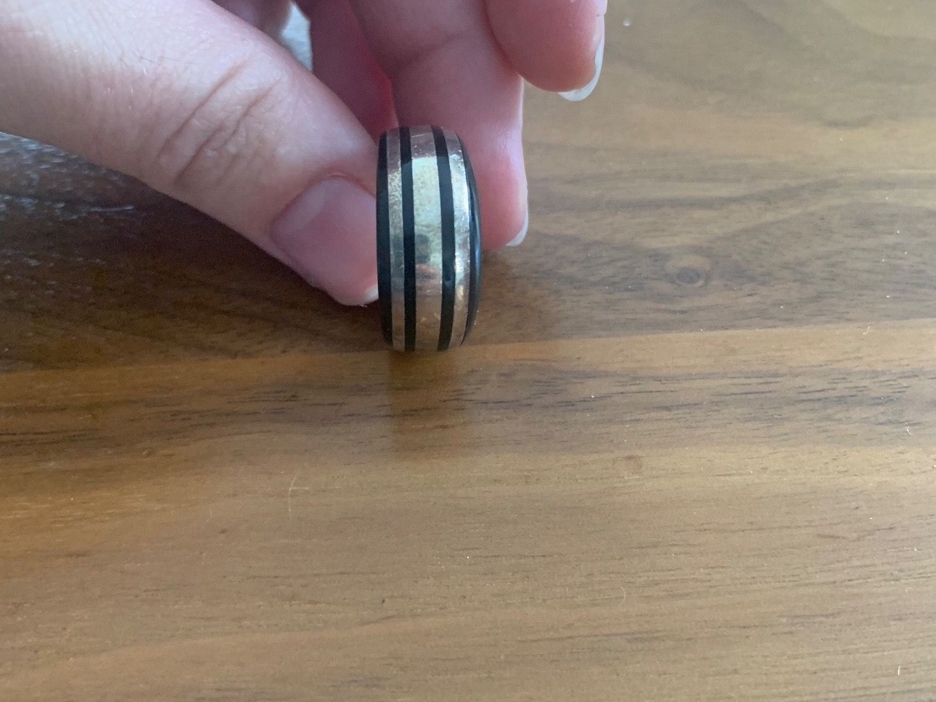 Montblanc Anelli: Original Montblanc Ring aus Silber mit Onyx – Usato da Biel-Benken BL venduto da Sunshine_222
