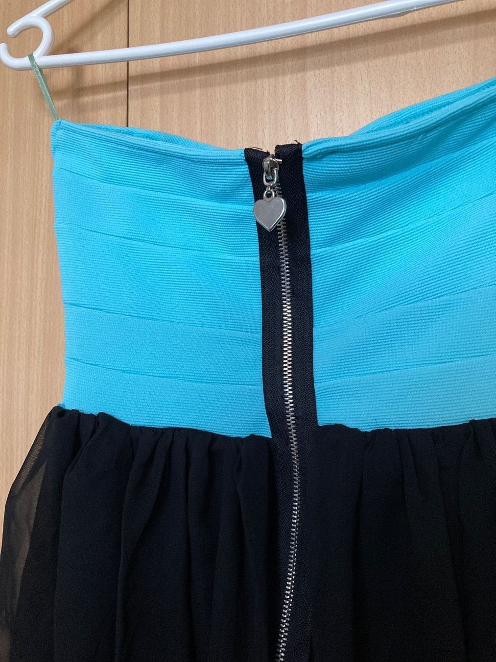 Tally Weijl Vestiti: Trägerloses Kleid schwarz/türkis Gr. 32 – Nuovo (secondo la descrizione) da Thun venduto da Vans_98 2