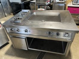 Gastro Fritteuse Grill Kombi Gerät Edelstahl