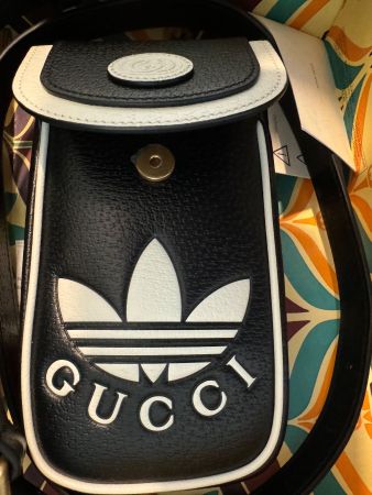 Neu + Original Edel Adidas Gucci Leder Umhängetasche Lanyard