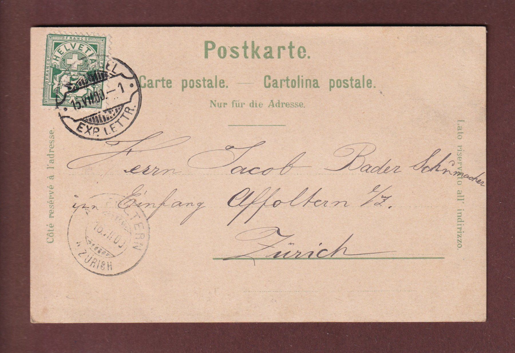 Cartoline postali: Souvenir de NEUCHÂTEL - 1900 Litho Briquet – Usato da Pully venduto da nicecards 1