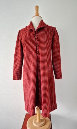 KLEID VINTAGE EINZELSTÜCK M 38 HAHNENTRITTMUSTER TOP