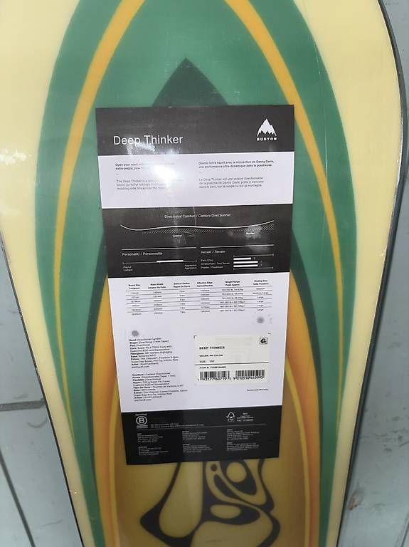 Board: Burton Deep Thinker 157cm Snowboard  – Nuovo e nell'imballaggio originale da Gstaad venduto da Pure_Snowboarding 3