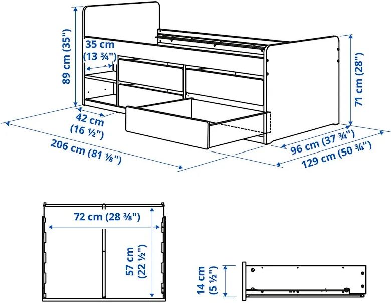 Letti: Ikea Släkt Kinderbett 200x90 – Usato da Zürich venduto da weily 1
