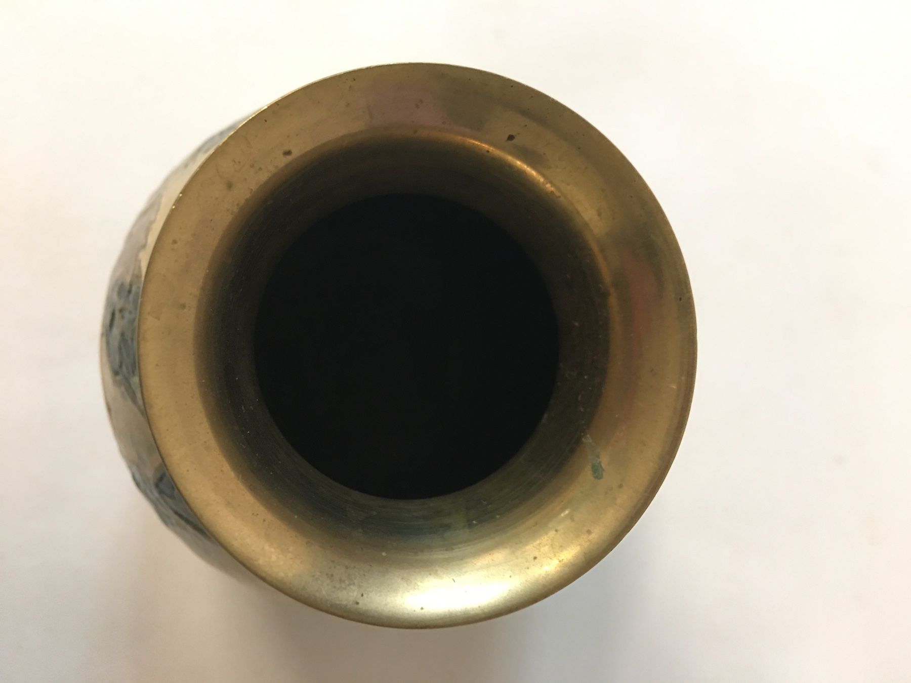 Vasen & Gefässe: Messing Vase mit Blumenmuster Handarbeit Vintage – Gebraucht aus Olten von ELHANDEL 2