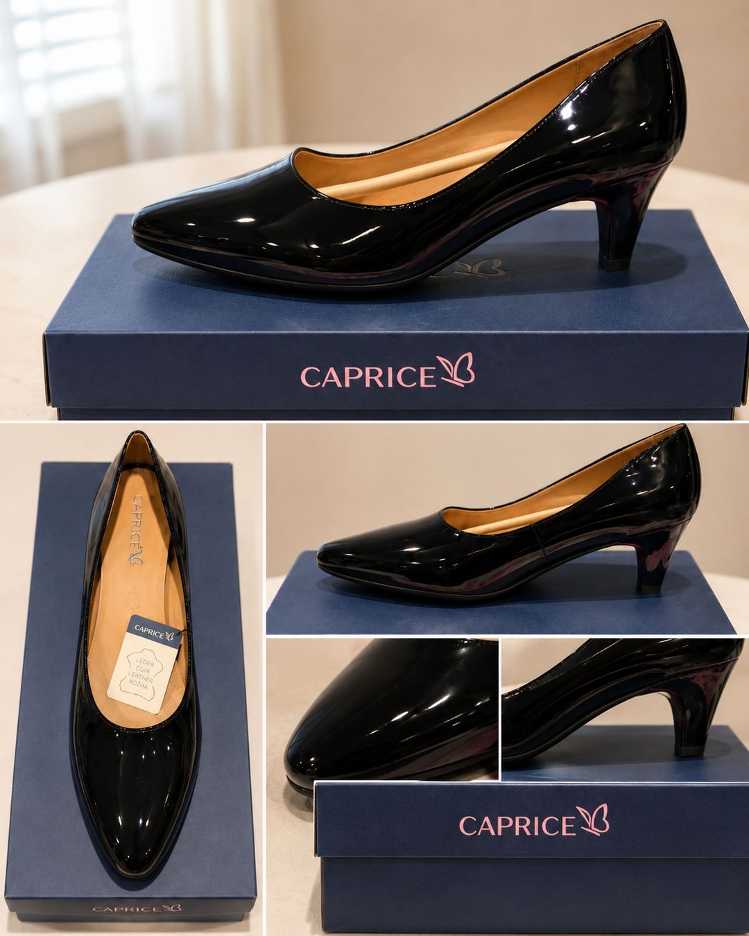 Scarpe da donna: Pumps Lackleder schwarz Grösse 39,5 neu mit Karton – Nuovo e nell'imballaggio originale da Lanzenneunforn venduto da bea_nwz2