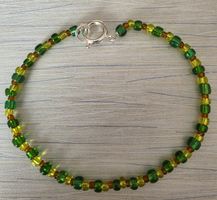 Armband Glasperlen grün 
