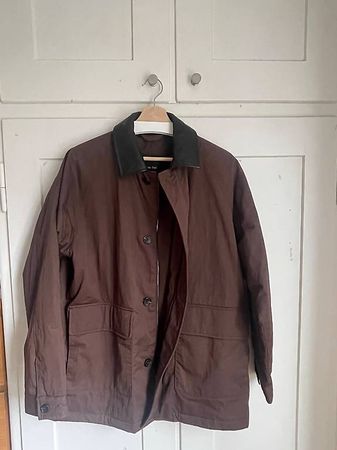 Massimo Dutti Barn Jacket mit Lederkragen  Neu (Größe M)