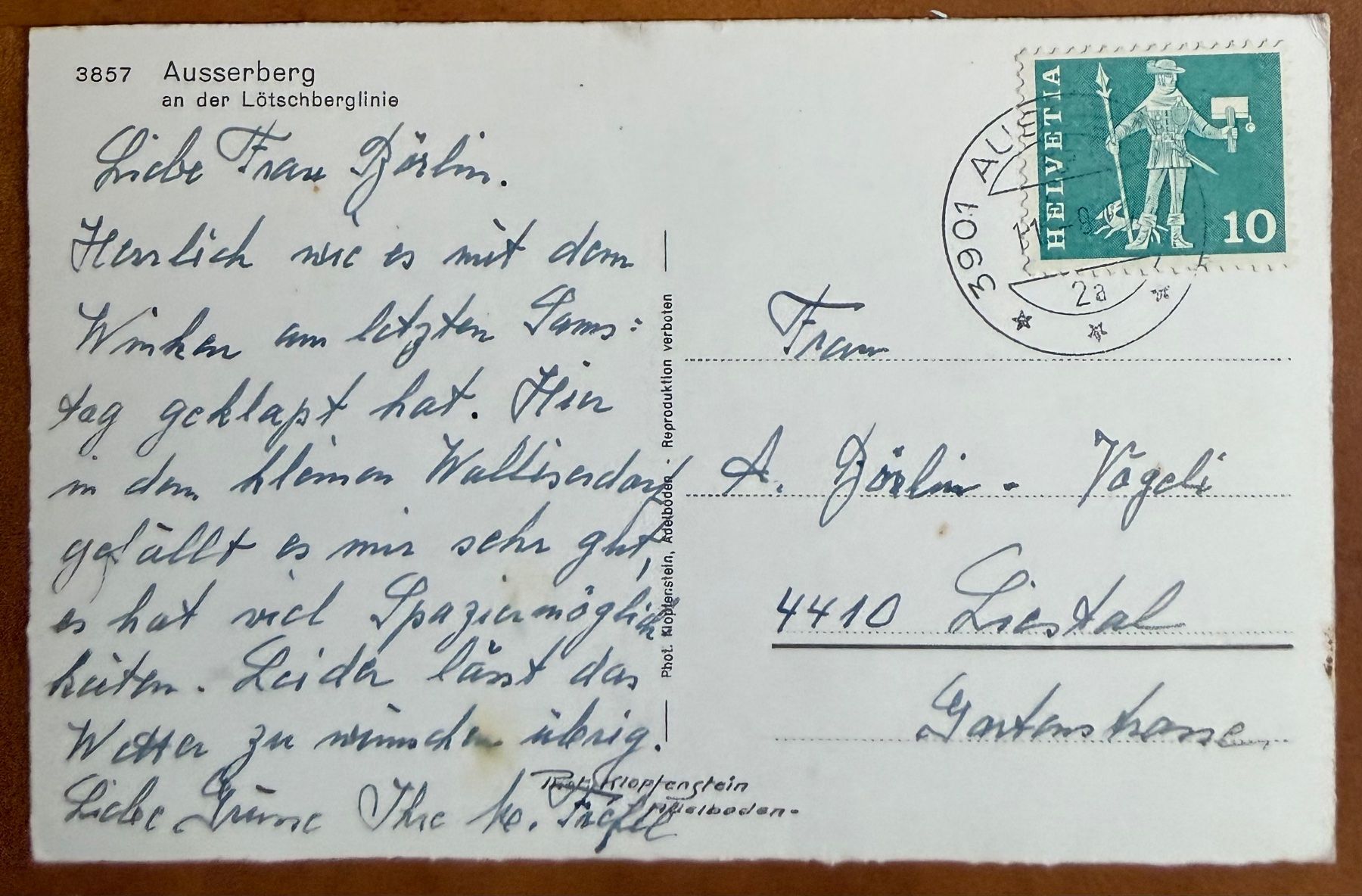 Ansichtskarten: Ausserberg - Panorama AK – Gebraucht aus Lutry von Ediego 1
