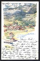 Litho Erlenbach /Simmental, Totalansicht