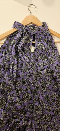 Morgan Top lila gemustert Neckholder Grösse 38