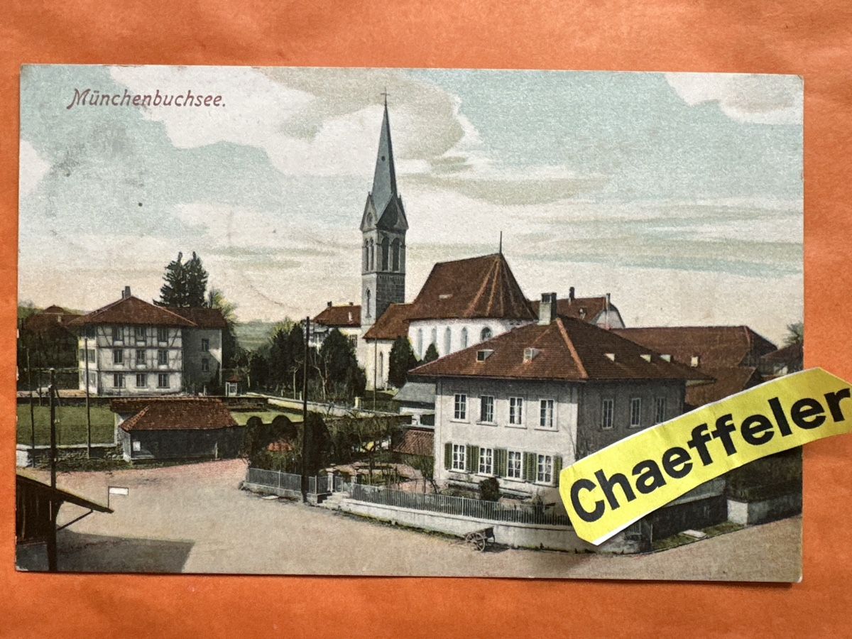 Cartoline postali: 1908 Münchenbuchsee, Rarität! – Usato da Zürich venduto da Chaeffeler