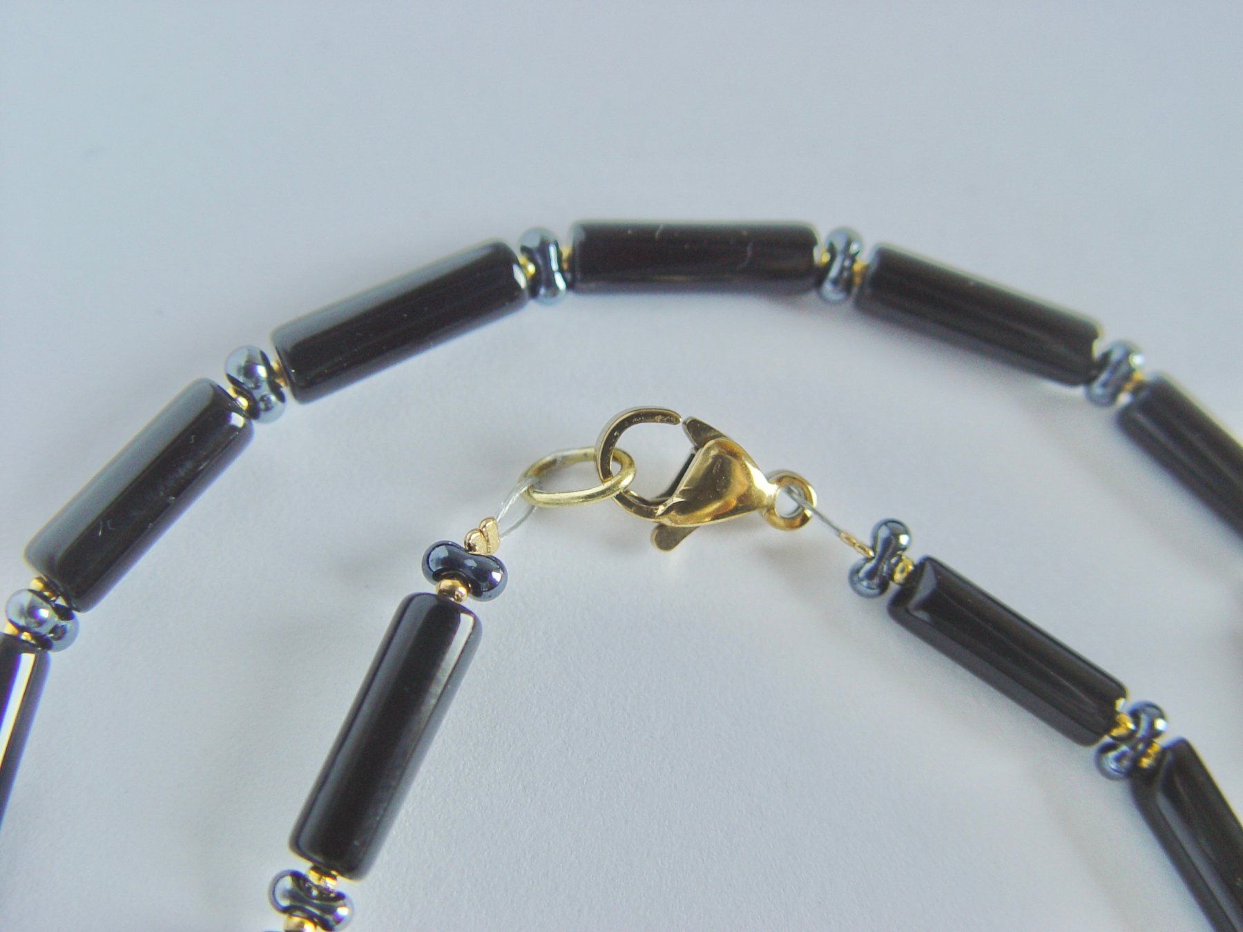 Ketten: Kette aus Onyx Stabperlen – Neu (gemäss Beschreibung) aus Henggart von gernli 4
