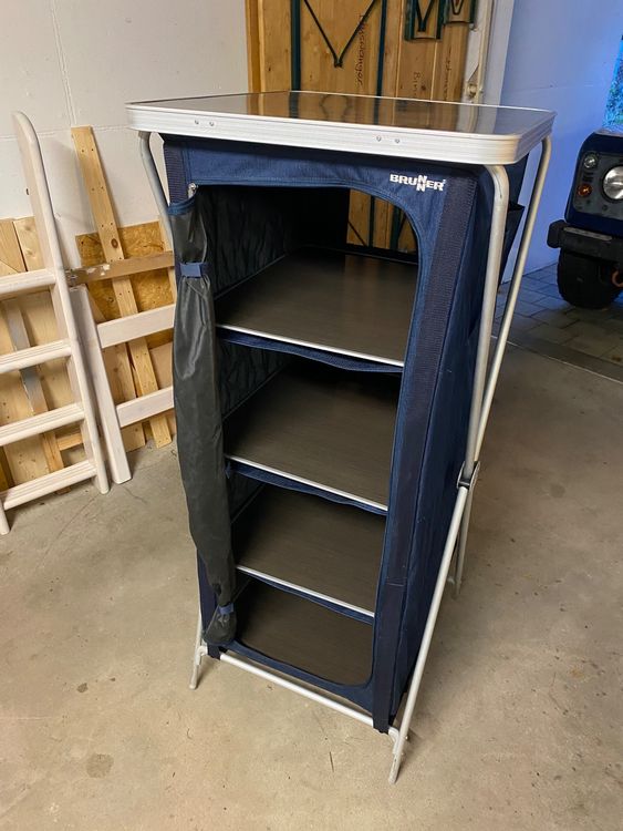 BRUNNER Faltschrank Latiga  Camping Kleiderschrank Regal Faltbar Aluminium  3 Krbe