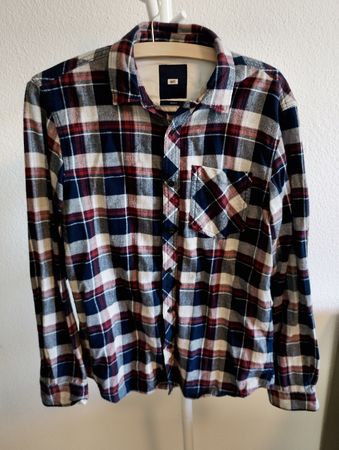 Herren Hemd WE Fashion kariert Baumwolle Relax Fit blau