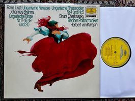 Liszt Brahms Ungarische Cherkassky Karajan LP GEWASCHEN TOP
