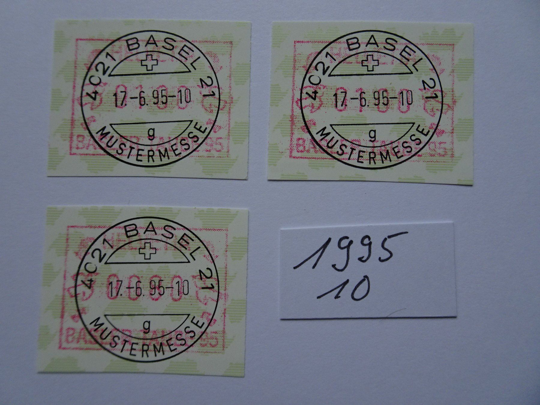 Tutti i francobolli: ATM-Typ 10 Sonderausgabe Vollstempel – Nuovo (secondo la descrizione) da Aadorf venduto da Chnorli-Furz