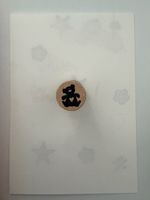 Rubber stamp teddy bear with heart