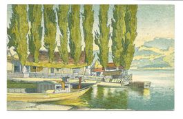 Zürichsee bei Männedorf (ZH) Litho von E. Stiefel - 1922