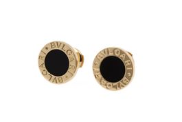 BULGARI Bulgari Ohrstecker 18K Gelbgold mit Onyx *S4684