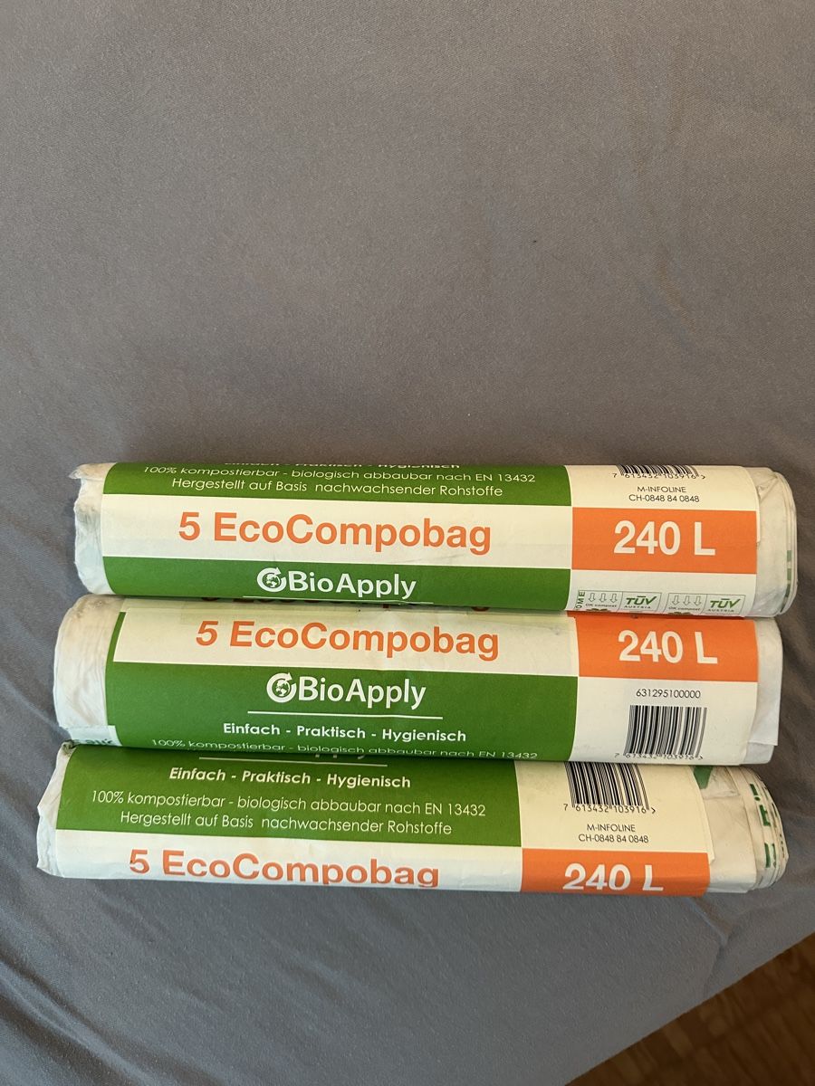 Altro: BioApply EcoCompobag 240L, 3 Rollen, kompostierbar – Nuovo e nell'imballaggio originale da Neuenhof venduto da aleksa.goat