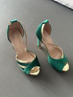 Damen High Heels Grün/Gold | Grösse 38 | Elegant