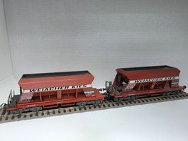 Liliput SBB Schotterwagen Weiacher Kies HO DC (2 Wagen)