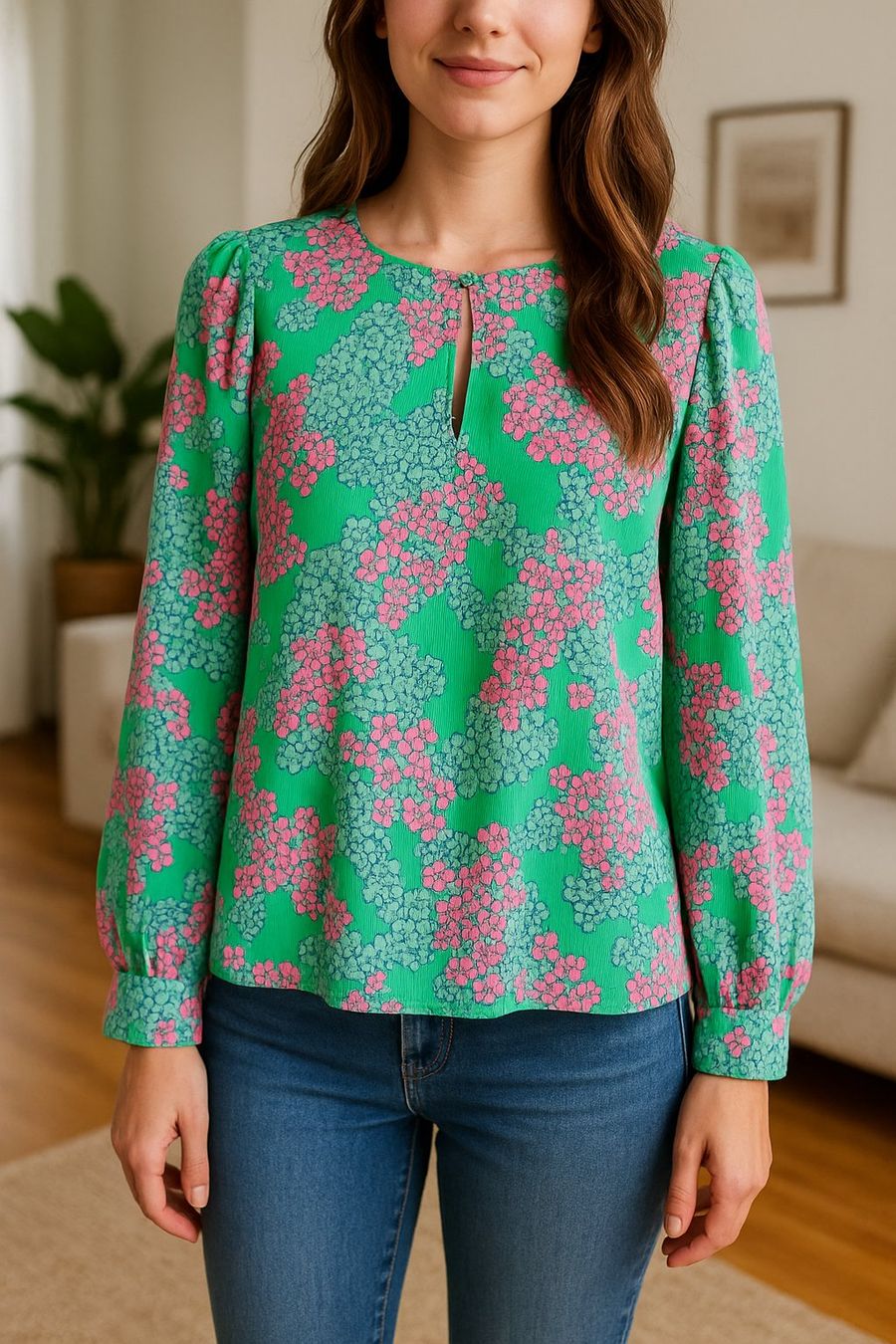 Only Camicette: Blouse fluide imprimé fleuri multicolore - Taille M – Nuovo (secondo la descrizione) da Genève venduto da dre_gk92