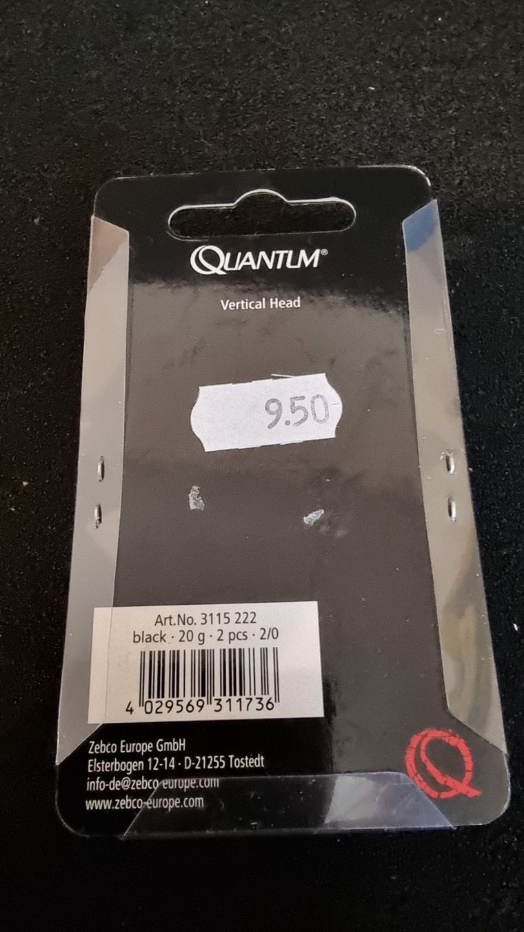 Esche: Angelköder Jighead Vertical Head Quantum black 20g 2/0 – Nuovo e nell'imballaggio originale da Abtwil SG venduto da Fischerei_Artikel 1