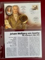 DEUTSCHLAND-JOHANN W. VON GOETHE NumisBrief 22.3.1992-5 Mark
