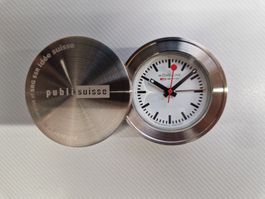 MONDAINE Travel Alarm Clock (Design Bahnhofsuhr) ! Ab Fr.1!