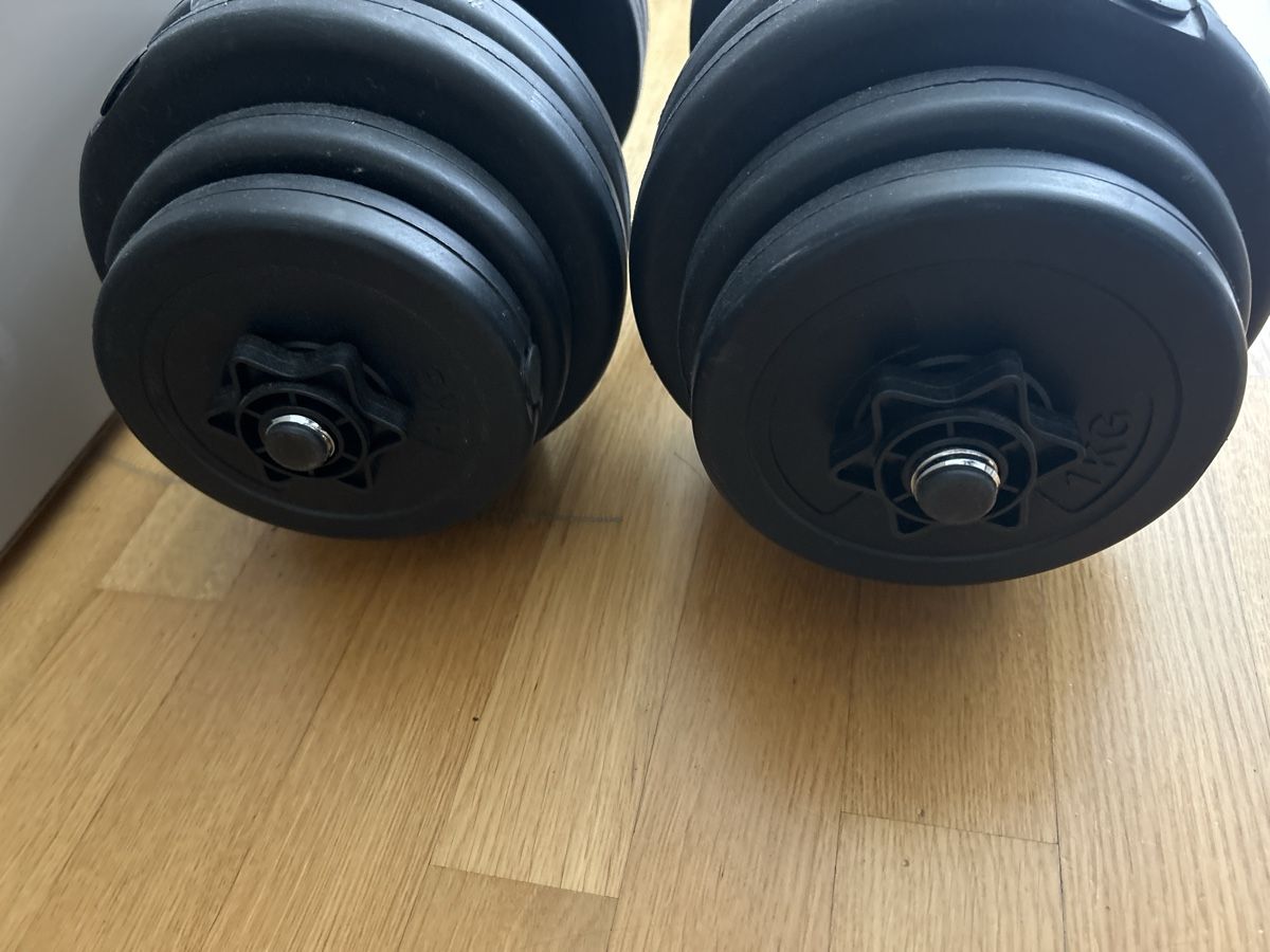 Manubri & Pesi: Dumbbell set black adjustable (2x15kg) – Usato da Zürich venduto da janaomci 1