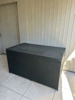 Rattan Kissenbox 50 x 80 x 85 cm schwarz