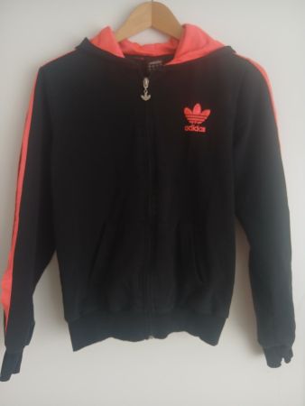 Adidas Kapuzenjacke schwarz rosa Grösse S