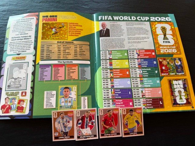 Panini Album: PANINI-ALBUM 2026 SCHWEIZER VERSION MIT  4  EXTRA-STICKER – Usato da Arth venduto da FOCUS2022 2