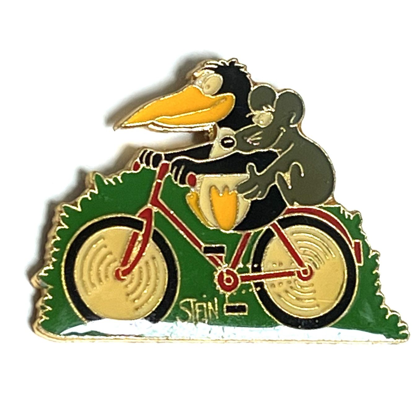 Placchette & Badge: Pin Maus Uli Stein Fahrradfahrer – Usato da Kriens venduto da TSCH1