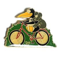 Pin Maus Uli Stein Fahrradfahrer