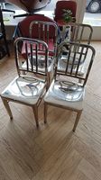 Set 4 Alu Navy chairs . Retro Design