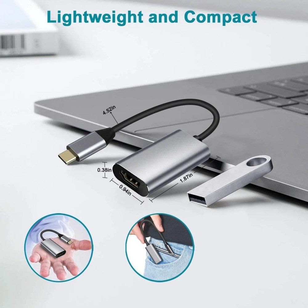 Adapter: 4K Adapter Typ-C USB 3.1 USB-C zu HDMI Konverter Kabel – Neu (gemäss Beschreibung) aus Badäl von RYzeR9980X4D 1
