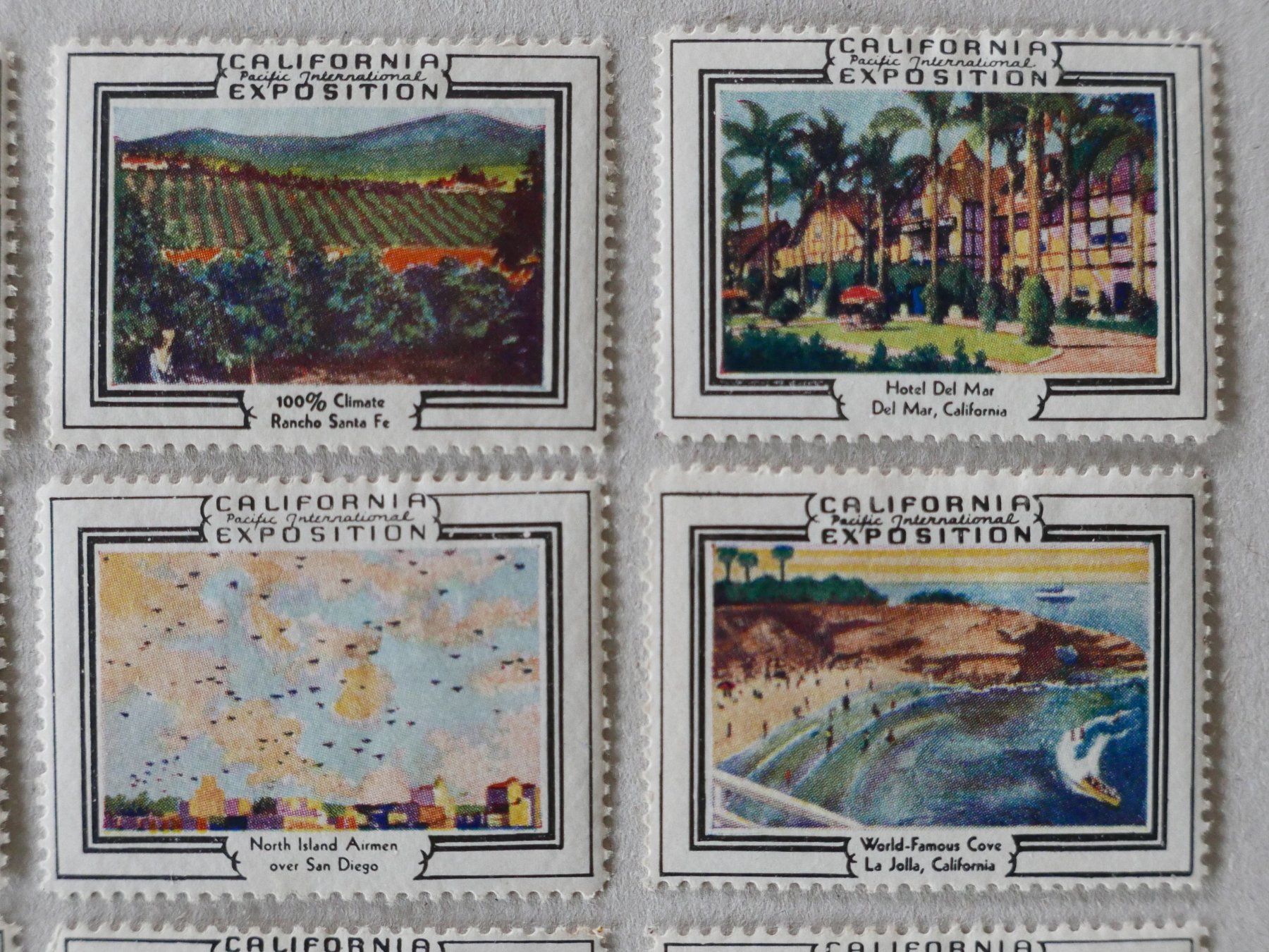 Tutti i francobolli: 22 REKLAMEMARKEN CALIFORNIA EXPOSITION 1935 – Usato da Balgach venduto da Zwischenraum 6