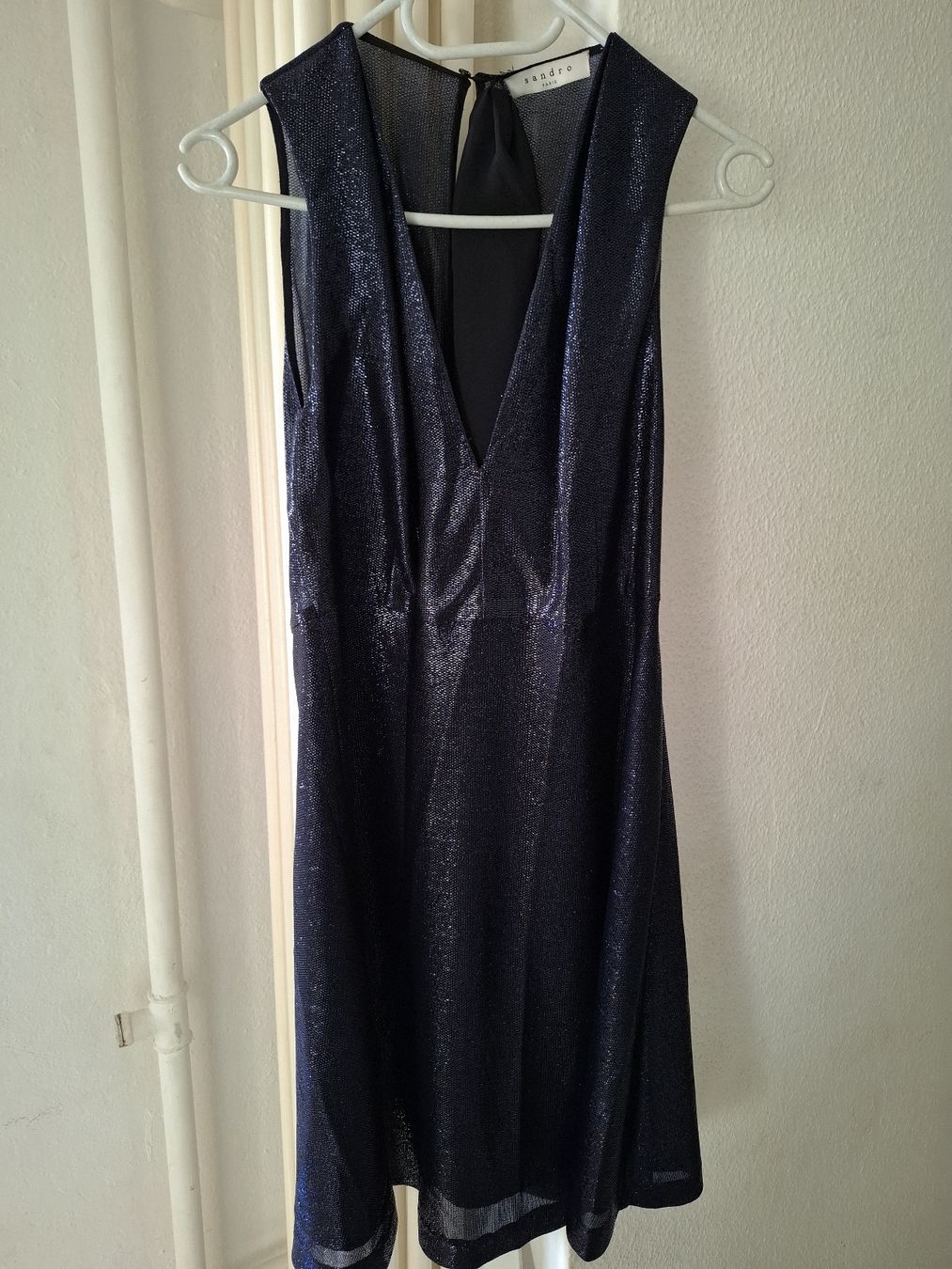 Sandro Kleider: Sandro Robe de soirée bleu marine scintillante Taille L – Gebraucht aus Le Locle von sAm_2112 1