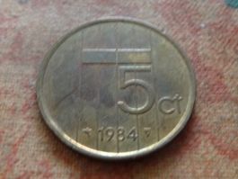 PAYS-BAS  Nederland  5  Cent  1984  (P)