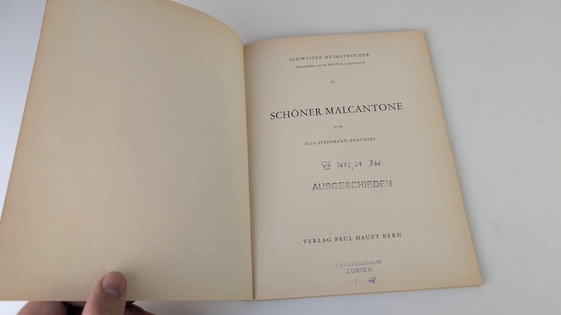 Libri: Schweizer Heimatbücher: Schöner Malcantone 1955 – Usato da Zürich venduto da axolottchen 3
