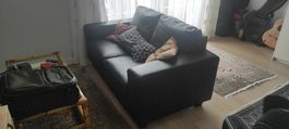 Ikea Sofa Leder schwarz guter Zustand
