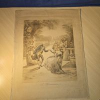 Antike Radierung "La Présentation" - Rarität! 🖼️⚜️