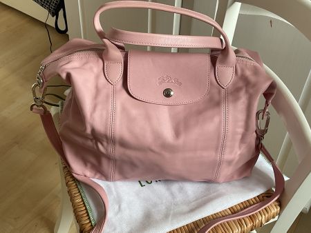 Longchamp Le Pliage Cuir Tasche Rosa 100% Neu und aus Leder